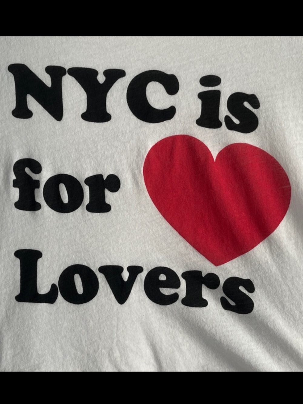 WILDFOX NYC Is For Lovers Oversized Slouchy Cotton Heart Graphic Top S - Picture 4 of 11